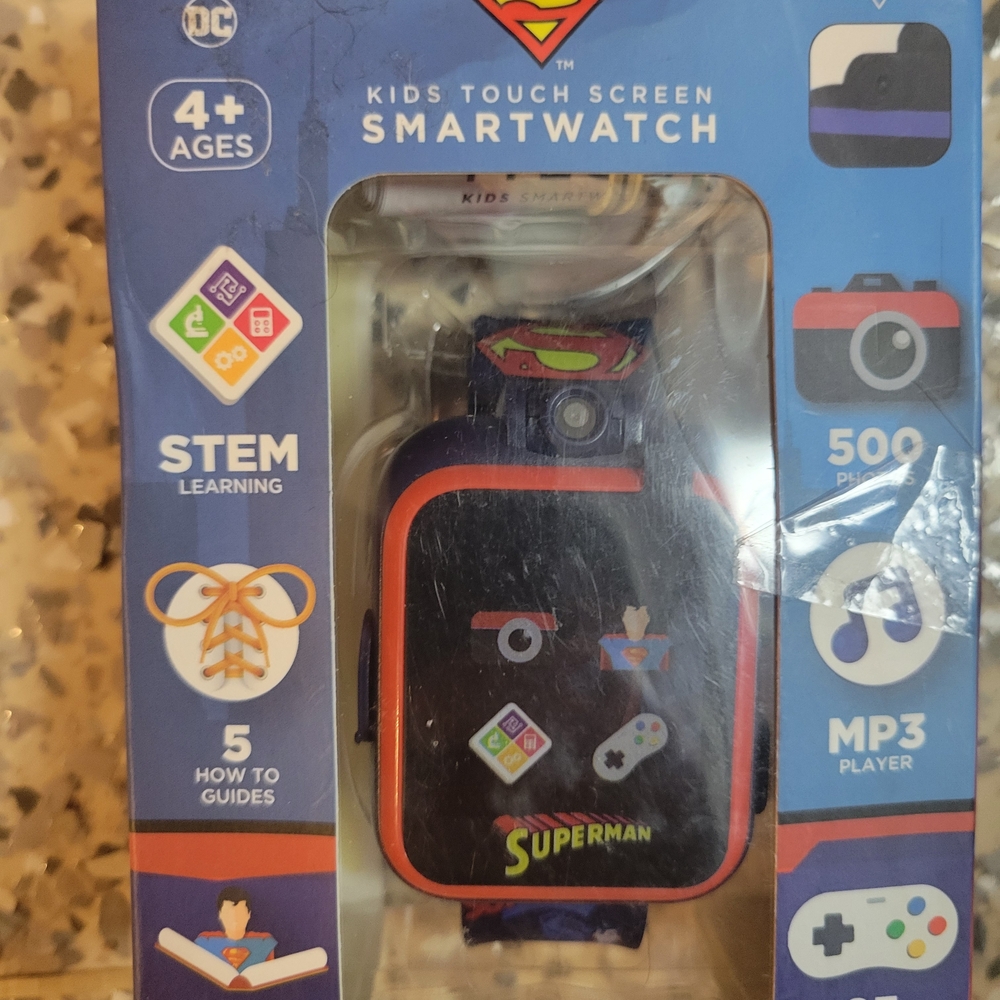iTech Jr. DC Superman Kids Touch Screen Smartwatch NIB
